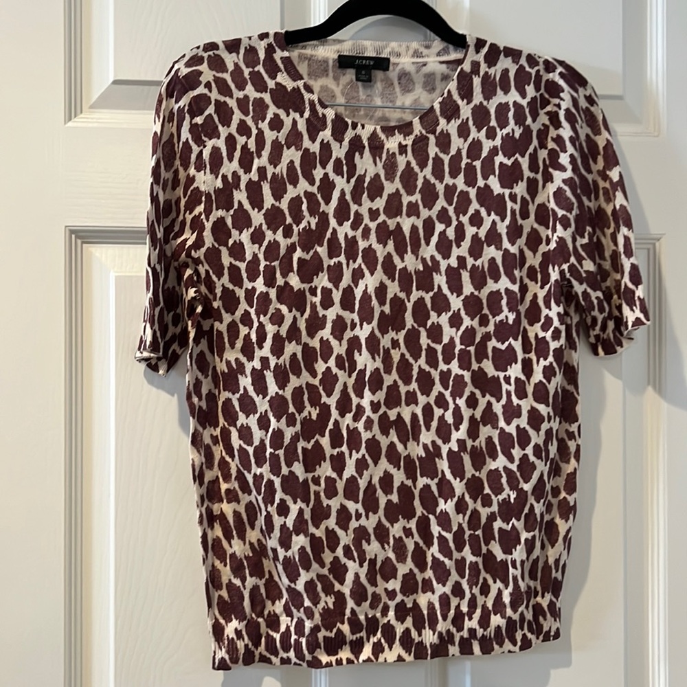 J Crew animal print sweater